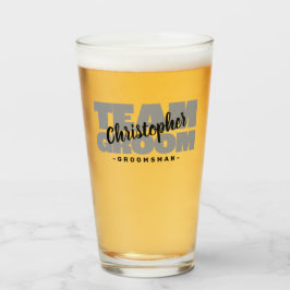 Team Groom Groomsman Bachelor Party Black Grått Glaskopp