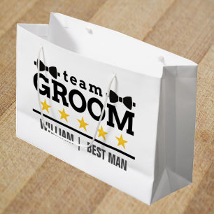 Team Groom Groomsman Bachelor Svartvit