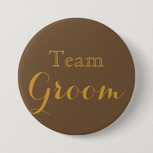 Team Groom guld Bröllop Knapp