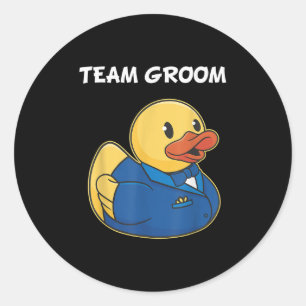 Team Groom Gummiand Party Pojkar Svärmanskväll Runt Klistermärke