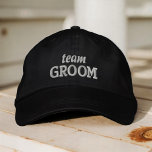 Team Groom Modern Simple Typography Bröllop Broderad Keps<br><div class="desc">Team Groom enkel typografi.</div>