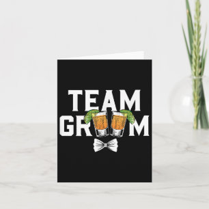 Team Groom Party Bachelor Shots Bride Bröllop Kort