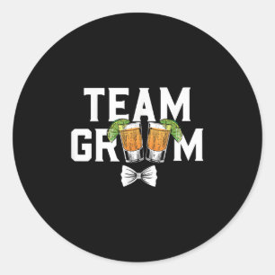 Team Groom Party Bachelor Shots Bride Bröllop Runt Klistermärke