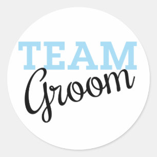 Team Groom-skript Runt Klistermärke
