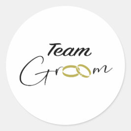 Team Groom Sticker Runt Klistermärke