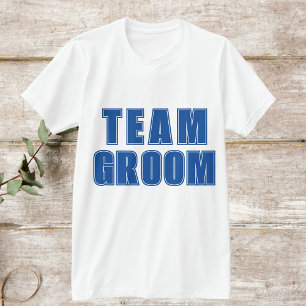 TEAM GROOM-stil-blå marskalkar T Shirt