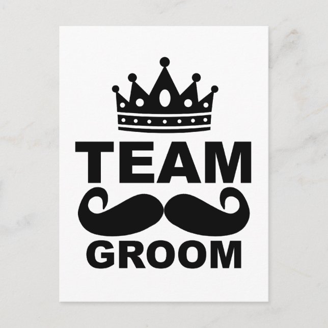 Team Groom T-Shirts M.png Vykort (Framsida)