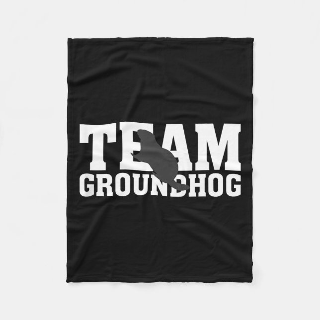 Team Groundhog Rolig Groundhog Day Tanktop  Fleecefilt (Framsidan)