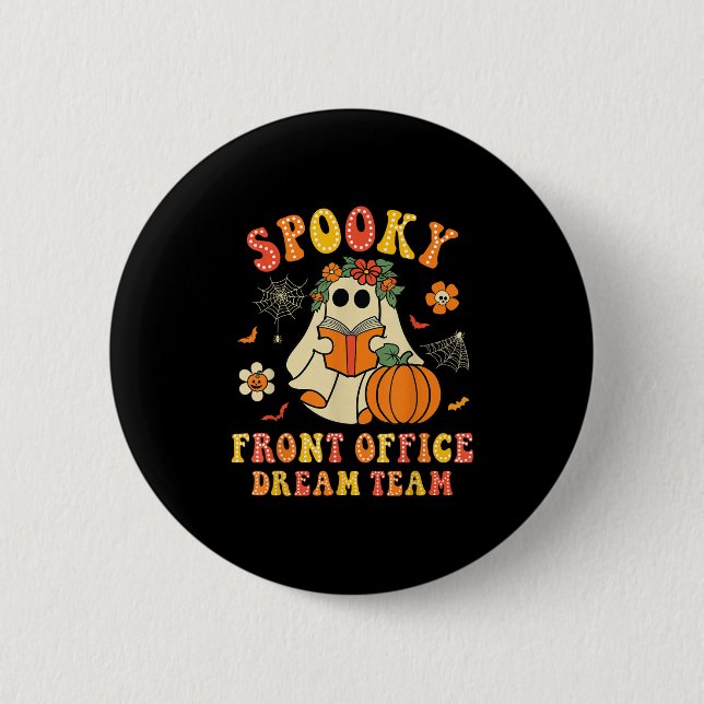 Team Hal för det administrativa Istant Spooky Fron Knapp (Framsida)