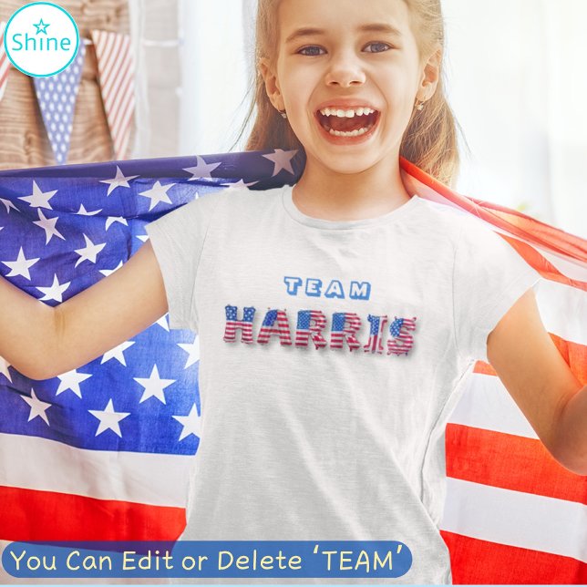 TEAM HARRIS Kamala Harris Cute Flagga Balloon Brev T Shirt (Skapare uppladdad)