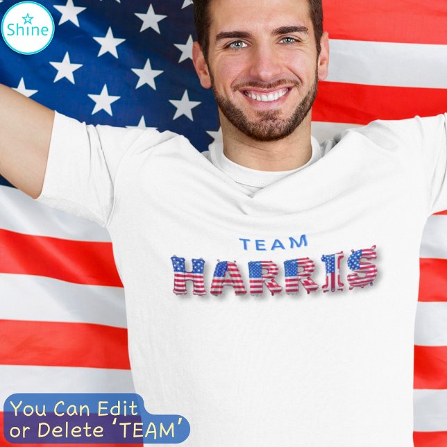 TEAM HARRIS Kamala Harris Supporter Balloon Brev T Shirt (Skapare uppladdad)