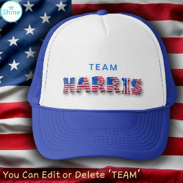 TEAM HARRIS Kamala Harris USA flagga Balloon Brev Keps