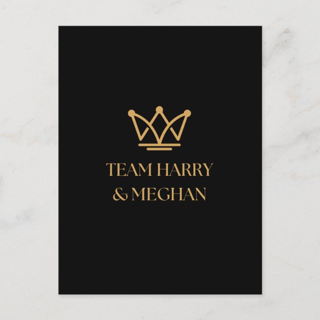 TEAM HARRY & MEGHAN MED GULD KRONA VYKORT (Framsida)
