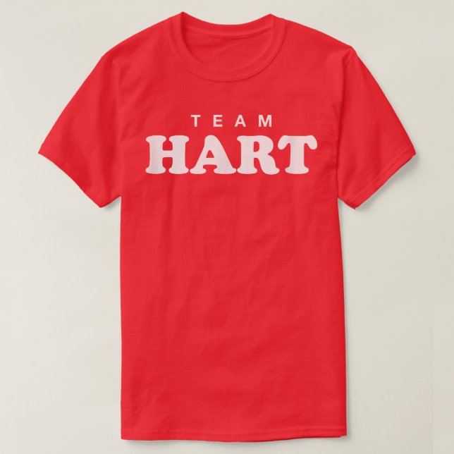 Team Hart Personalized Surname Bride Groom Family  T Shirt (Design framsida)