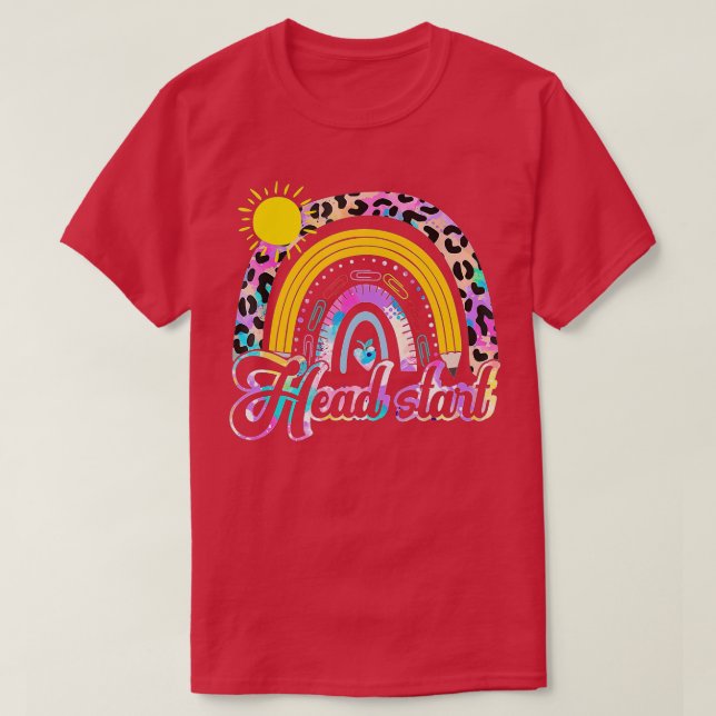 Team Head Start Squad Back to school Rainbow Kids T Shirt (Design framsida)