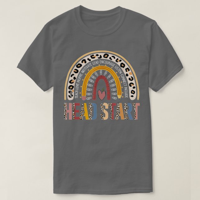 Team Head Start Squad Back to school Rainbow Kids T Shirt (Design framsida)