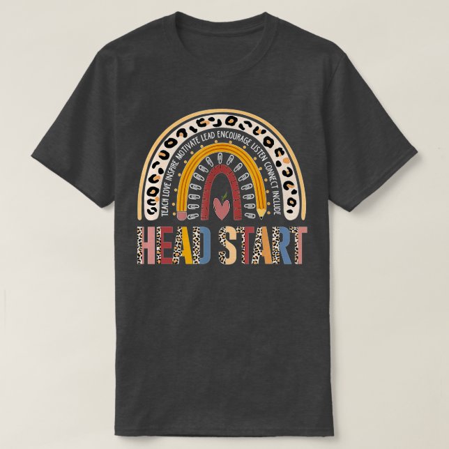 Team Head Start Squad Back to school Rainbow Kids T Shirt (Design framsida)
