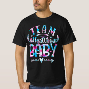 Team Healthy Baby Gender Visa Rosa i Party eller b T Shirt