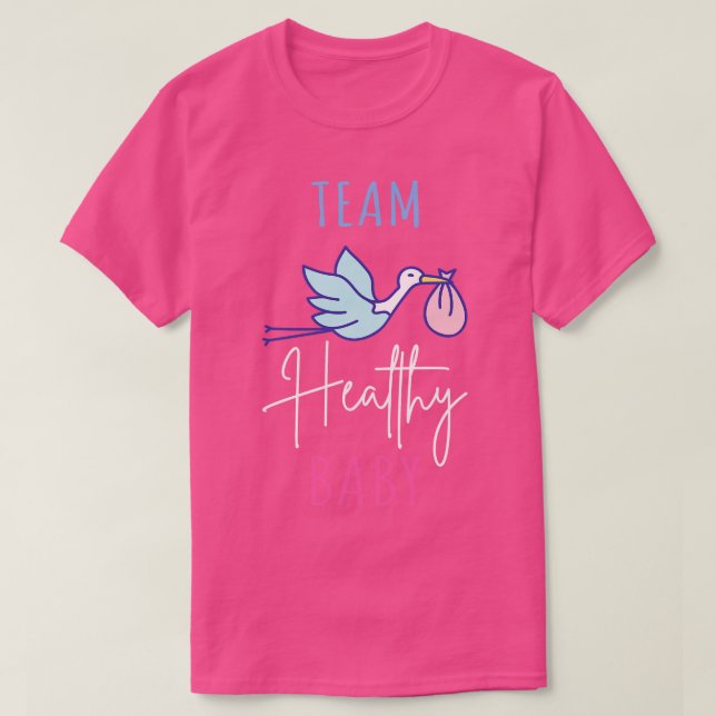 Team Healthy Baby I Gravid Baby Shower T Shirt (Design framsida)