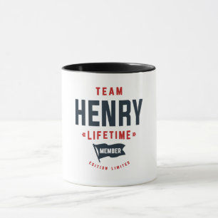 Team Henry Livtime Member Funny Namn Henry Mugg