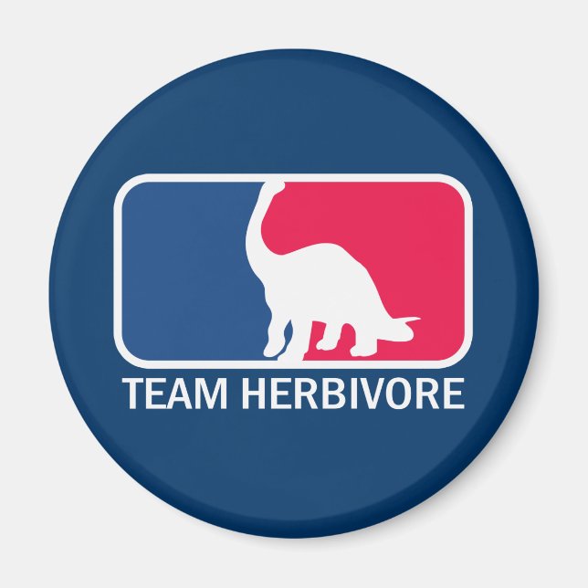 Team Herbiäger Vegetarian Vegan Magnet (Framsidan)