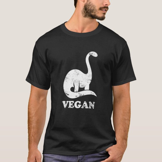Team Herbivore Brachiosaurus Vegan Dinosaur Plant T Shirt (Framsida)