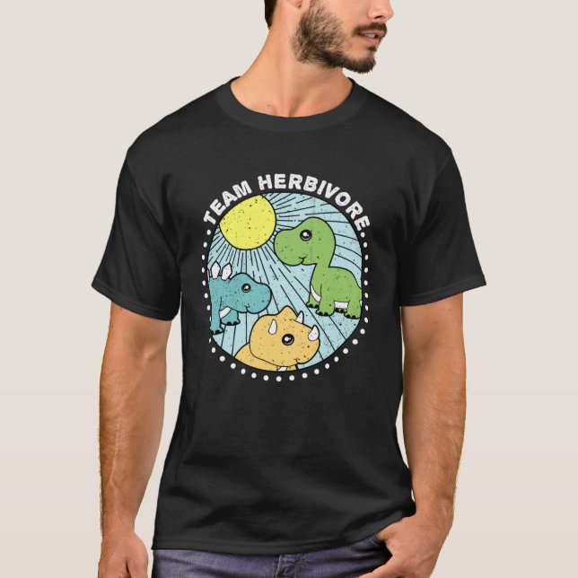 Team Herbivores Vegetarian Vegan Idea M T Shirt (Framsida)