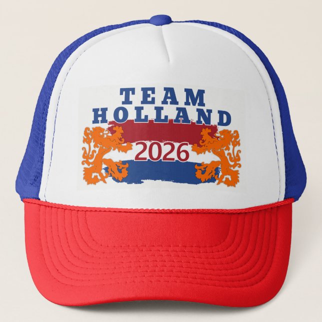 Team Holland Nederländerna Fotbollsfan Orange Lejo Keps (Framsida)