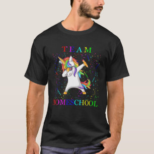 Team Homeschool Cutie Dabbing Unicorn Prek Homesch T Shirt
