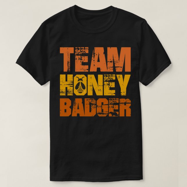 Team Honey badger 7 T Shirt (Design framsida)