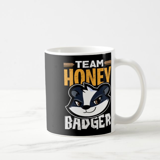 Team Honey badger - Coola Animal Lover Gift Kaffemugg (Höger)