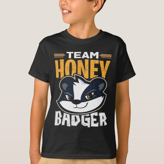 Team Honey badger - Coola Animal Lover Gift T Shirt (Framsida)
