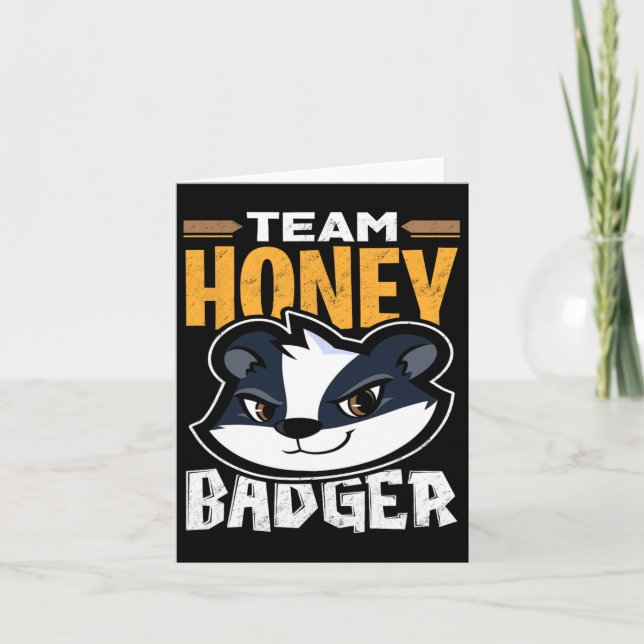 Team Honey Badger - Coolt present till djurälskare Kort (Framsida)