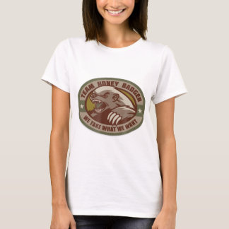 Team Honey badger Miliale Morale Patch Veteran T Shirt