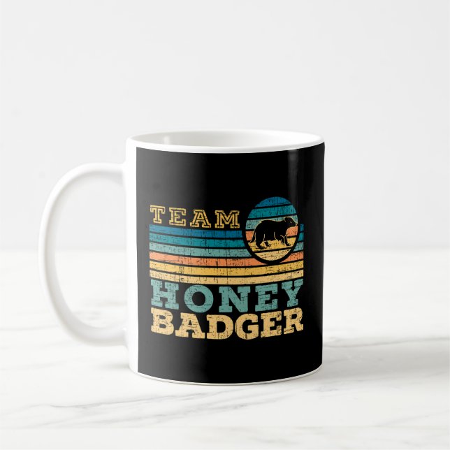 Team Honey badger utan fruktlösa djurrister Kaffemugg (Vänster)