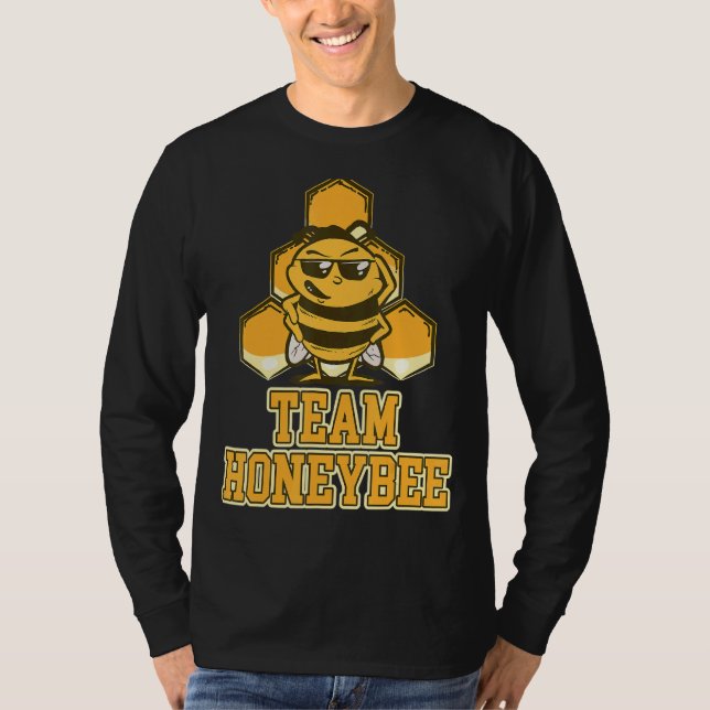 Team Honeybee Insekt Flies Large Group Bee T Shirt (Framsida)
