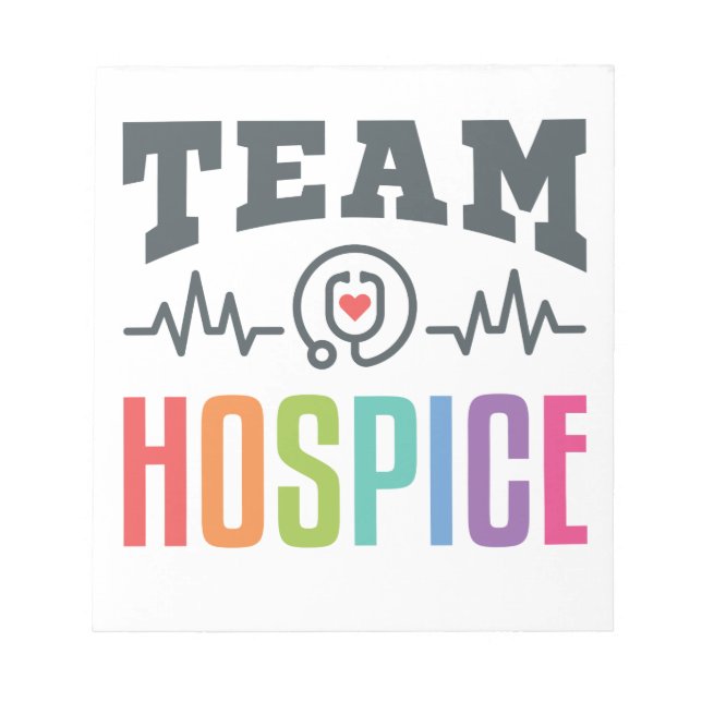 Team Hospice Nurse Social Worker Physician Manager Anteckningsblock (Framsida)