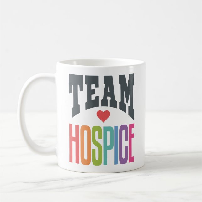 Team Hospice Squad Nurse Nursing Kaffemugg (Vänster)