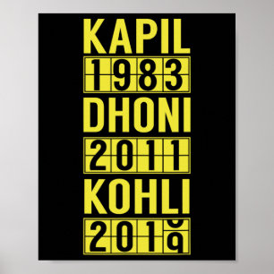 Team India Cricket Fan Tröja  Poster