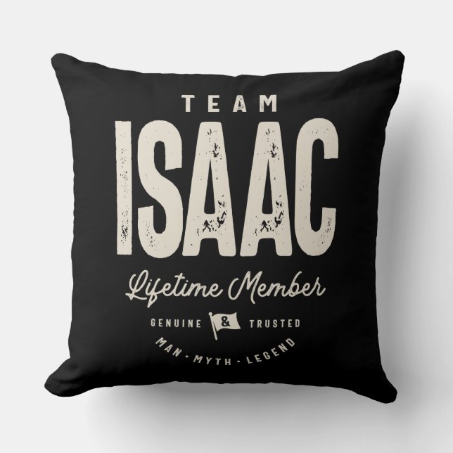 Team Isaac Livtime Member Personlig Namn Kudde (Framsida)