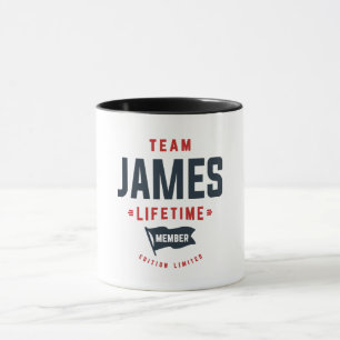 Team James Livtime Member Funny Namn James Mugg