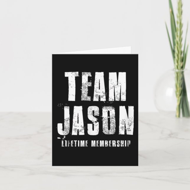 Team Jason Motivational Insrational Proud Family  Kort (Framsida)