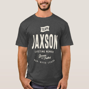 Team Jaxson-livstidsmedlem Jaxson Namn T Shirt