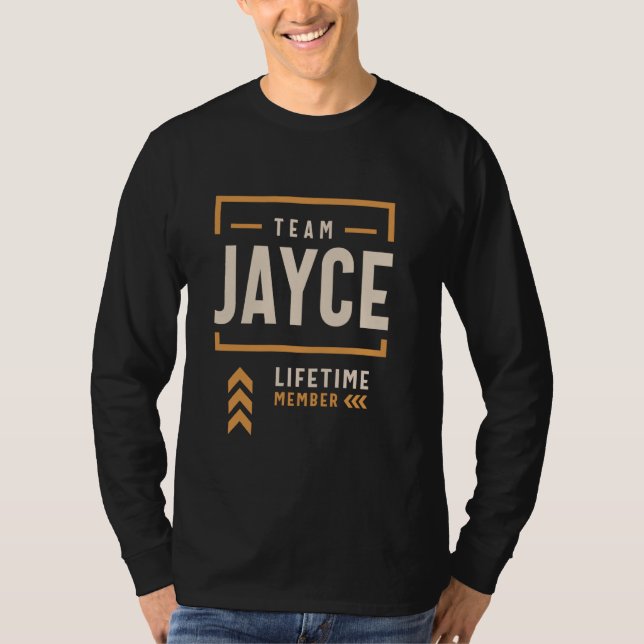 Team Jayce-livstidsmedlem Funny Namn Jayce T Shirt (Framsida)