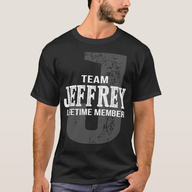 Team JEFFREY Livstidsmedlem T Shirt (Framsida)