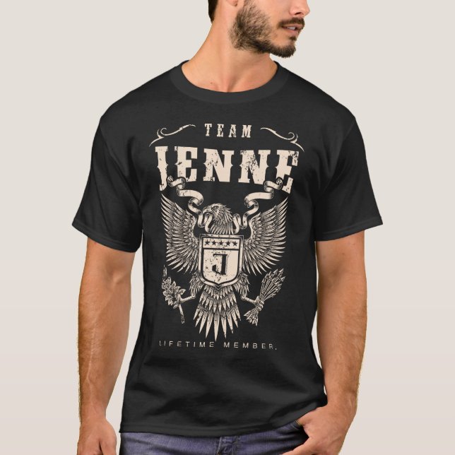 TEAM JENNE Livstidsmedlem. T Shirt (Framsida)