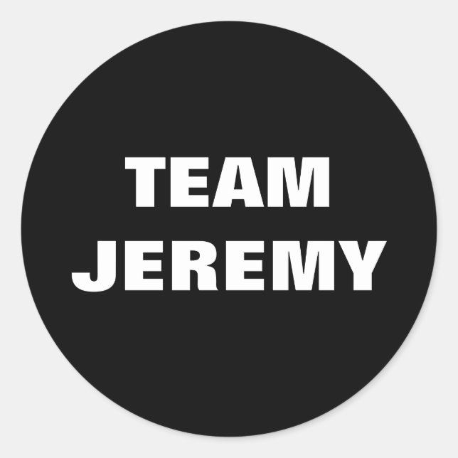 Team Jeremy Stickers Runt Klistermärke (Framsida)