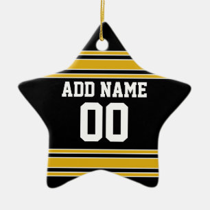 Team Jersey med anpassningsbarnamn och numrera Julgransprydnad Keramik