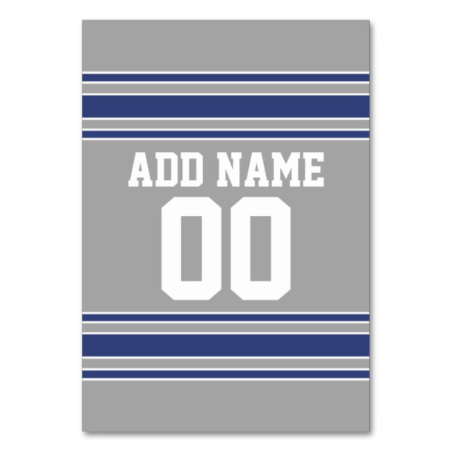 Team Jersey med eget namn och nummer Bordsnummer (Framsidan)