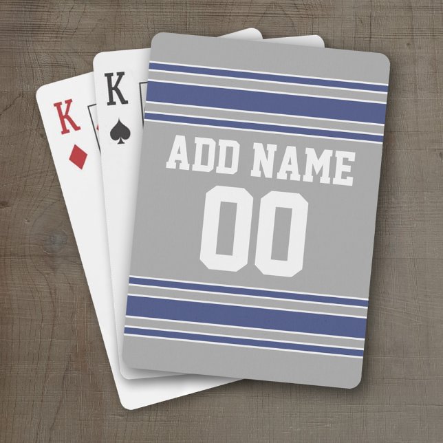 Team Jersey med eget namn och nummer Kortlek (Personalized Playing Cards - Sports Jersey Design)
